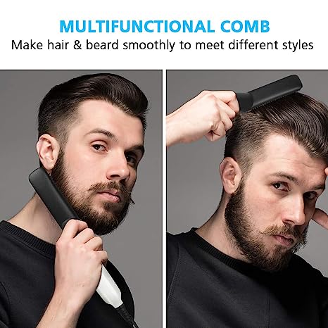Multifunctional Hair Comb Brush Beard Hair Straighten Comb Quick Hairstyle For Men